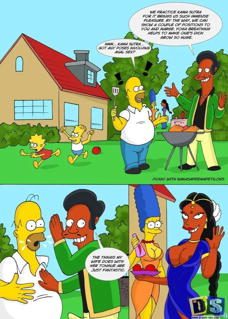 Cover of Picnic with Apu’s Family – The Simpsons XXX