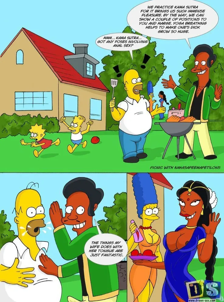 Cover of Picnic with Apu’s Family – The Simpsons XXX